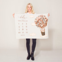 Balões de Urso Castanho Bebê Branqueado Fleece Bla