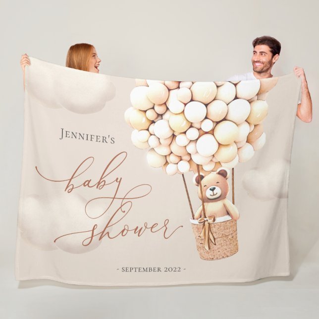 Cobertor De Velo Balões de Urso Plano de Fundo do Chá Virtual Neutr (In Situ)