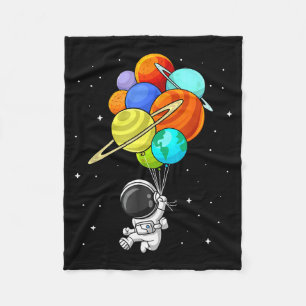 Cobertor De Velo Balões do Planeta Astronauta Sistema Solar Espaço 
