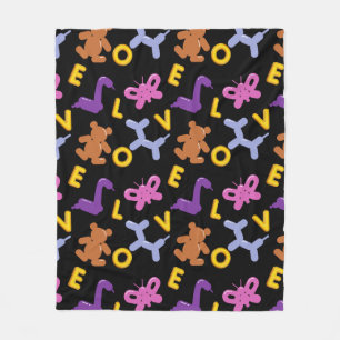 Cobertor De Velo Balões e Letras de LOVE para Animais Quimsos