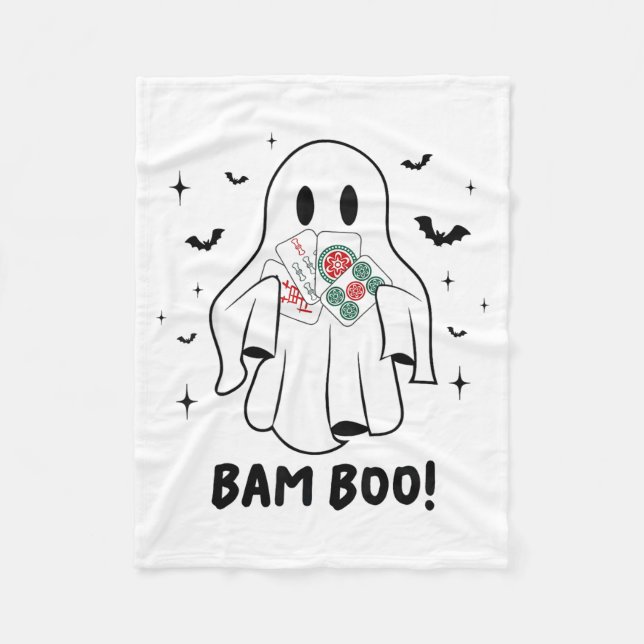 Cobertor De Velo Bam Boo Halloween Ghost Mahjong Funny Costume Game (Frente)