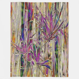 Cobertor De Velo Bamboo Tree Digital Painting Original Art Blanket