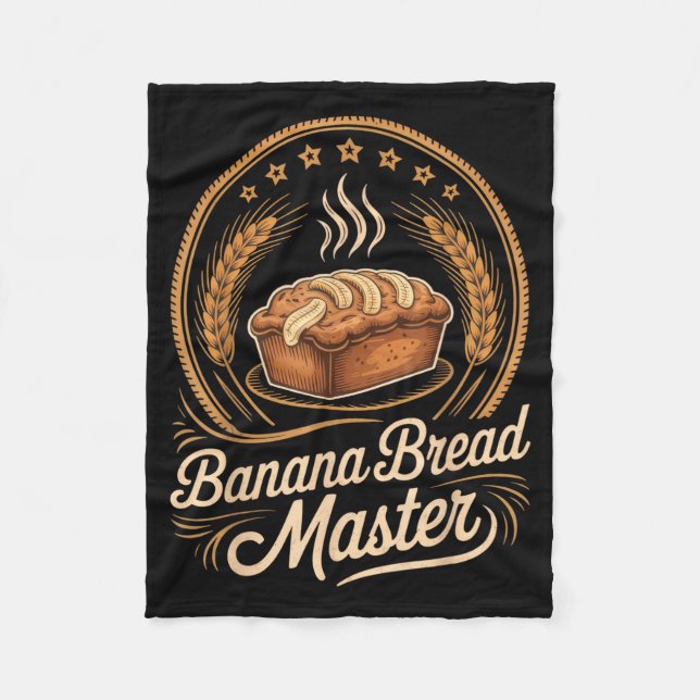 Cobertor De Velo Banana Bread Master Baker Chef Humor Fall Baking L (Frente)