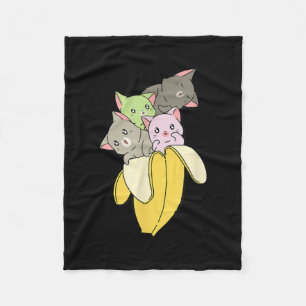 Cobertor De Velo Banana Funny Cat Presente de Kitten