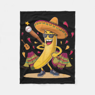 Cobertor De Velo Banana Mexicana Jogando Baseball Cinco de maio