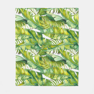 Cobertor De Velo Banana tropical deixa padrão de aquarela