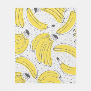 Cobertor De Velo Bananas frescas de fundo desenhado à mão. Doodle