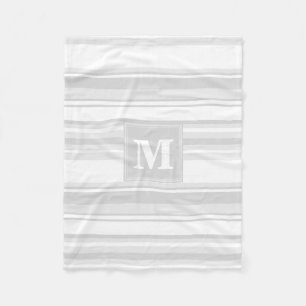 Cobertor De Velo Banda de cinza leve monograma