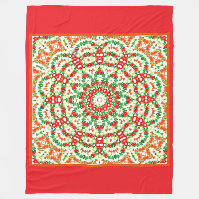 Cobertor De Velo Bandana Shawl, Moça Verde Laranja Brilhante (Frente)