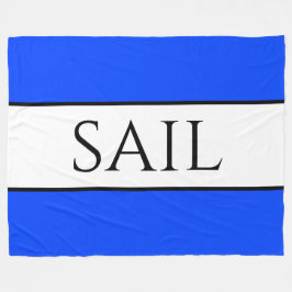 Cobertor De Velo Bandas brancas azuis-brancas-brilhantes do SAIL