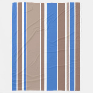 Cobertor De Velo Bandas castanhas e azuis