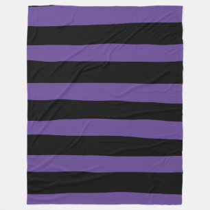 Cobertor De Velo Bandas irregulares em roxo e preto