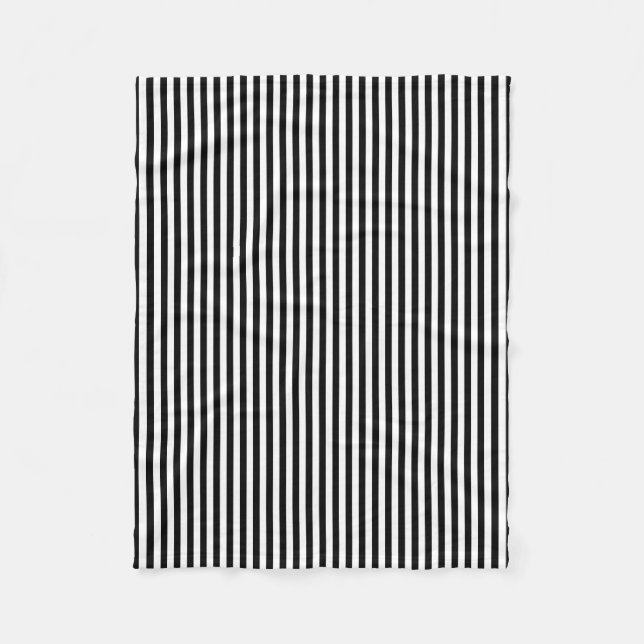 Cobertor De Velo Bandas Verticais de Pequeno Tamanho Preto e Branco (Frente)