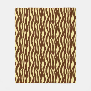 Cobertor De Velo Bandas-zebra - Castanho-chocolate e castanho-camel