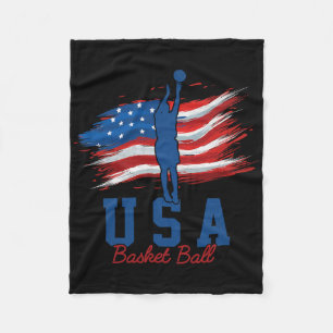 Cobertor De Velo Bandeira Americana Basquete 4 De Julho Dos Eua Apo