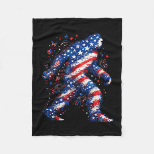 Cobertor De Velo Bandeira americana Bigfoot Sasquatch patriótico en