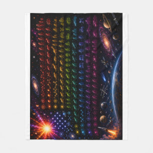 Cobertor De Velo Bandeira Americana da Evolução Cósmica Big Bang