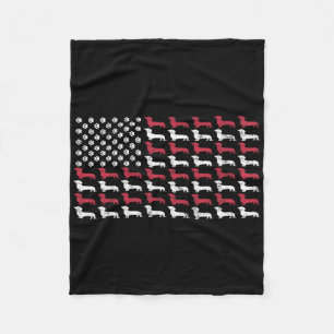 Cobertor De Velo Bandeira Americana Dachshund Homens de Cachorro Pa