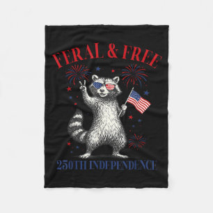 Cobertor De Velo Bandeira americana de aniversário de 250 anos Fera
