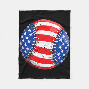 Cobertor De Velo Bandeira americana de beisebol 4 de julho meninos 
