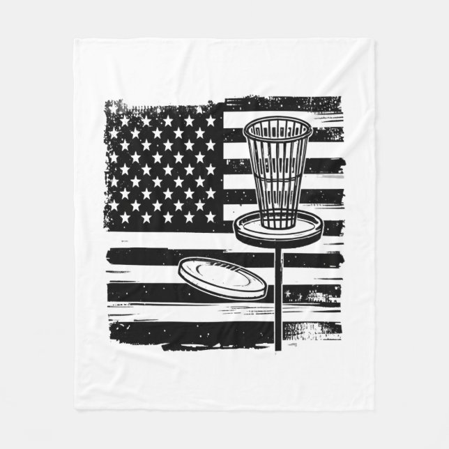 Cobertor De Velo Bandeira Americana de Golf de Disco (Frente)