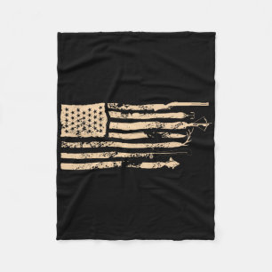 Cobertor De Velo Bandeira Americana De Pesca Usa Pesca Vintage Pesc