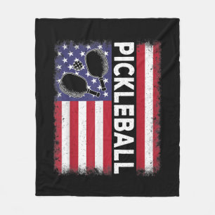 Cobertor De Velo Bandeira Americana de Pickleball Amante de Pickleb