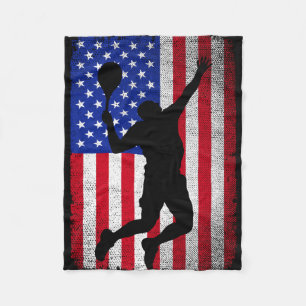 Cobertor De Velo Bandeira americana de ténis para homens mulheres