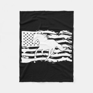 Cobertor De Velo Bandeira Americana Horse Lover Patriótica Horsebac