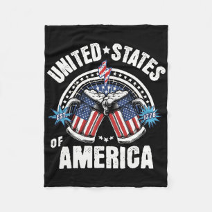 Cobertor De Velo Bandeira Americana Patriótica 4º De Julho De Beer 