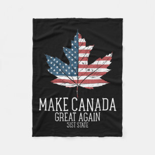Cobertor De Velo Bandeira Americana Trump Engraçado Faça o Canadá G