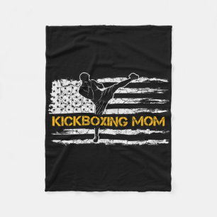 Cobertor De Velo Bandeira Americana Vintage Lutadora de MMA Kickbox