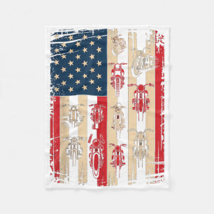 Cobertor De Velo Bandeira Americana Vintage Motoqueiro EUA 4 De 