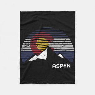 Cobertor De Velo Bandeira Aspen Colorado - Co Bluebird Day Mountain