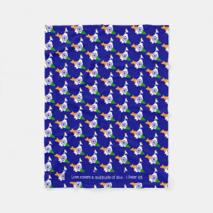 Cobertor De Velo Bandeira azul personalizada da ÍNDIA