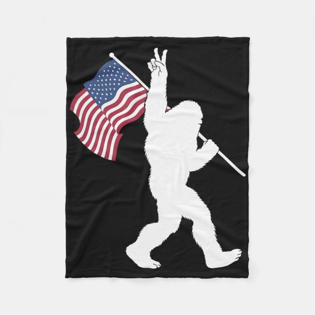Cobertor De Velo Bandeira Bigfoot EUA (Frente)
