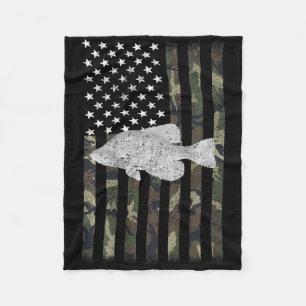 Cobertor De Velo Bandeira Camuflada de Pesca de Crappie (atrás)