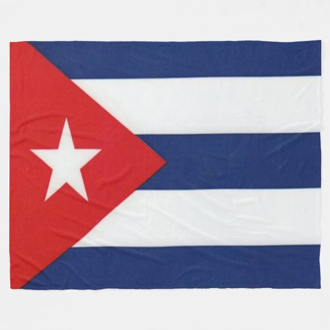 COBERTOR DE VELO BANDEIRA CUBANA (Frente (Horizontal))