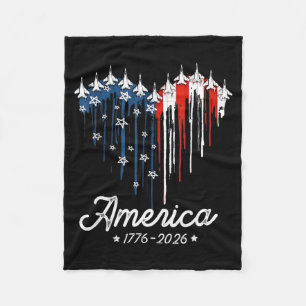 Cobertor De Velo Bandeira da América EUA Coração 1776 2026 4 de Jul