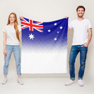 Cobertor De Velo Bandeira Da Austrália Com Efeito De Meia-Tons
