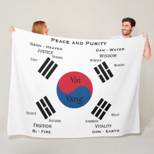 Cobertor De Velo Bandeira da Coreia do Sul - Yin Yang