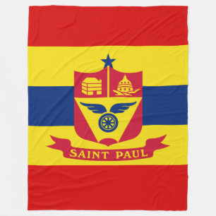 Cobertor De Velo Bandeira da Rua Paul, Minnesota Fleece Blanket