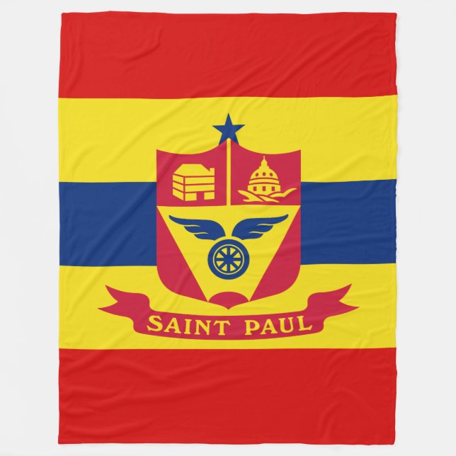 Cobertor De Velo Bandeira da Rua Paul, Minnesota Fleece Blanket (Frente)