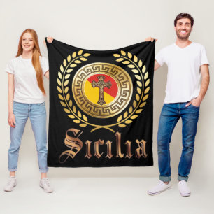 Cobertor De Velo Bandeira da Sicília e Crucifixo 