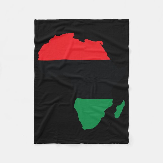 Cobertor De Velo Bandeira da Unia Pan-Africana Mapa Continente Hist (Frente)