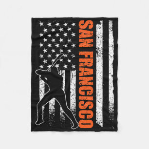 Cobertor De Velo Bandeira de beisebol de São Francisco EUA Vintage 