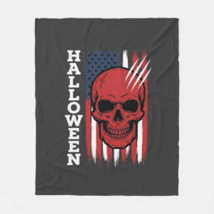 Cobertor De Velo Bandeira de Caveira de Halloween Design Vetorial_1