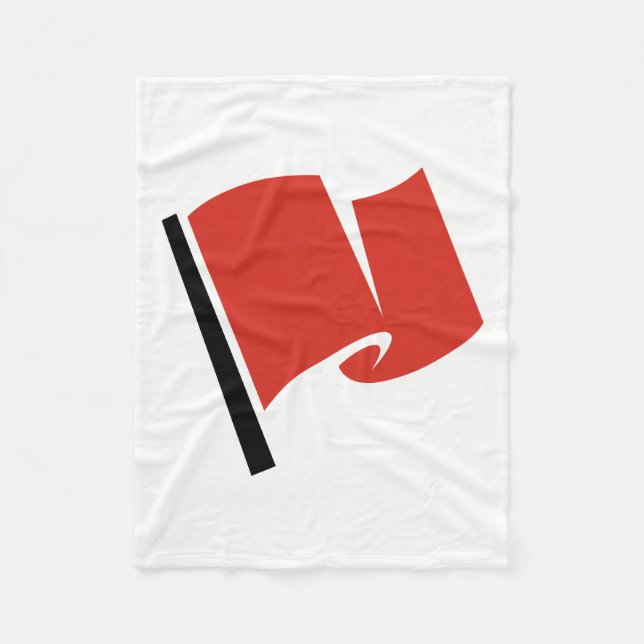 Cobertor De Velo Bandeira de Corrida Vermelha (Frente)