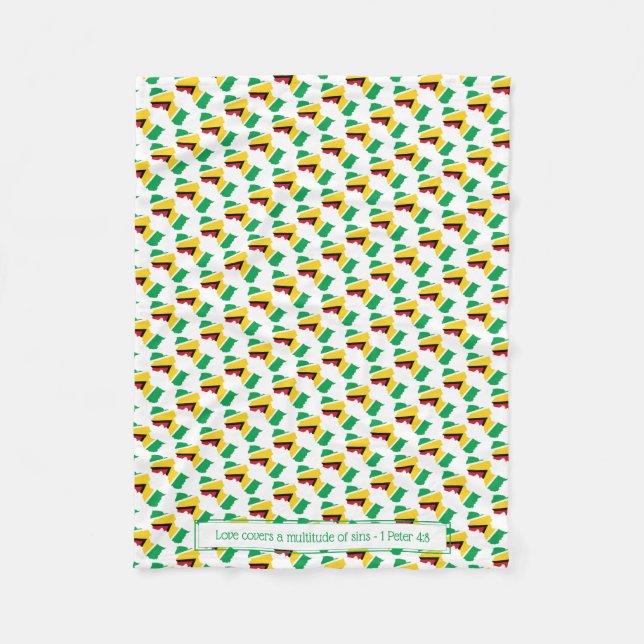 Cobertor De Velo BANDEIRA DE GUYANA Patriótica (Frente)