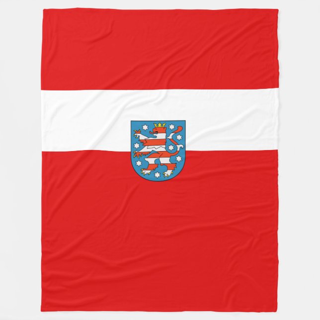 Cobertor De Velo Bandeira de Hesse Fleece Blanket (Frente)